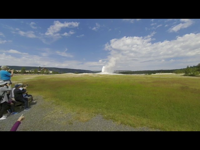 Old Faithful in 3D VR180 -- Yellowstone National Park