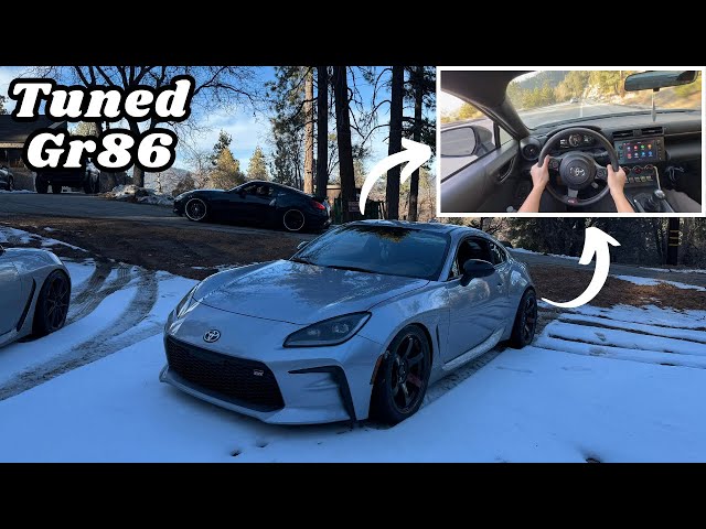 Crazy Tuned Gr86/Brz goes on a snow mountain touge battle !!!!