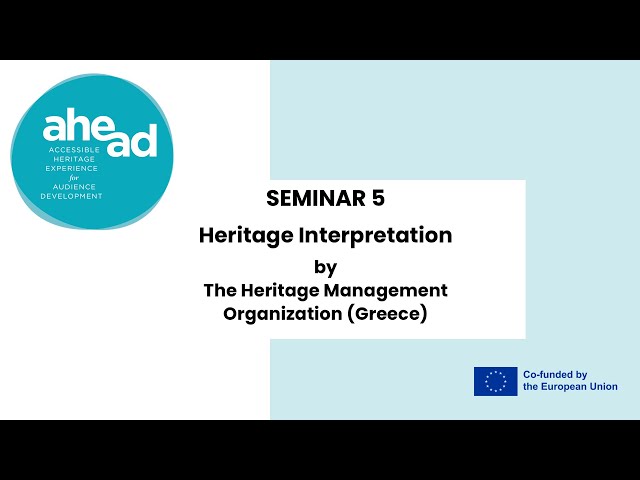 Seminar 5 - Heritage Interpretation