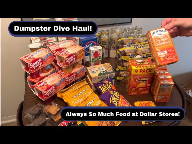 Dumpster Dive Haul! Dollar Store Dumpsters Always Have So Much Good Food!