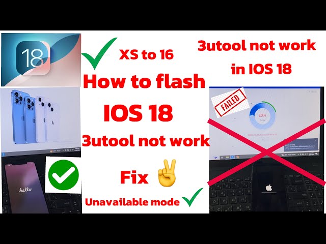 How to flash iPhone IOS 18 3utool  not support.