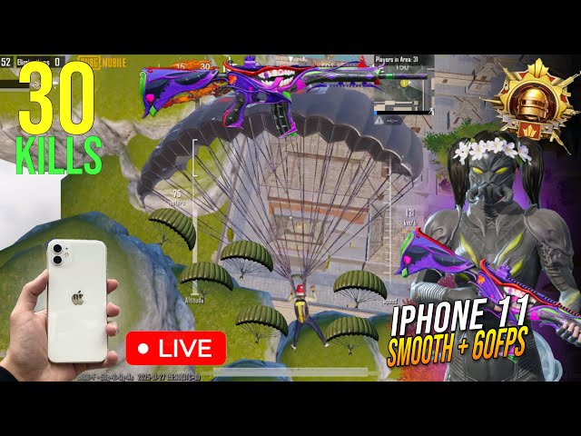 iPhone 11 PUBG Mobile Livik Live Gameplay 2025 | iPhone 11 PUBG FPS Test | iPhone 11 BGMI Live Test