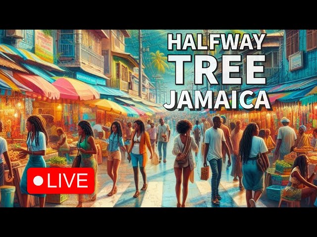 🟢 Jamaica 24/7 Live: Half Way Tree Clock, Kingston, Jamaica