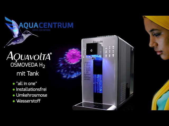 Aquavolta® Osmoveda H2 mit Tank | Heiss- & Kaltwasser-Umkehrosmose-Anlage inkl. H2-Infusion