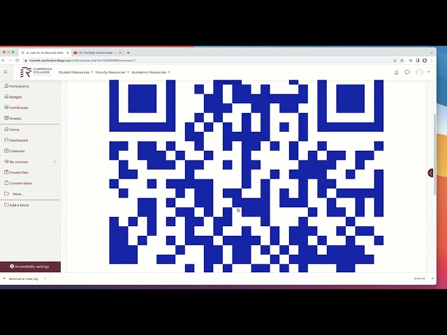 QR codes in Moodle