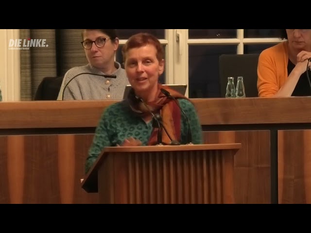 Sabine Leidig zu "Klinikum Kassel GmbH - Betrauungsakt". Stadtverordnetenversammlung am 11.11.24.