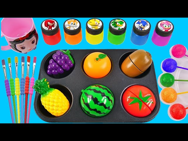 Satisfying Video ASMR | How to Make PlayDoh Fruits FROM Rainbow & Cutting ASMR #23