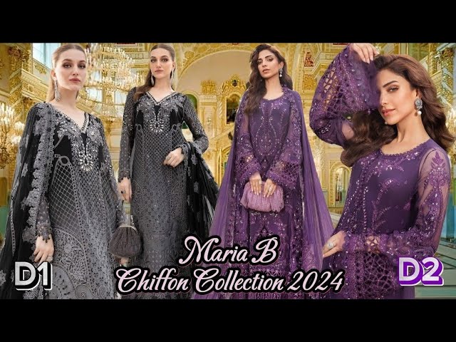 Maria B | Maria B Chiffon Collection | MPC-24-101 | MPC-24-102 | Maria B New Collection #mariab