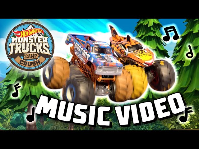 Official MUSIC VIDEO 🎶| Monster Trucks CAMP CRUSH! 🏆 | Hot Wheels