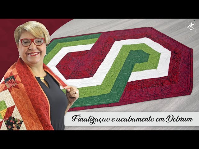 Acabamento DEBRUM  em ângulo de 60º -  Jogo Americano | Patchwork Sem Segredos | Ana Cosentino