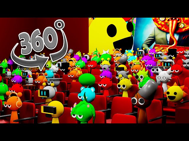 POV: You're at the Sprunki School Funny Drawing Pizza Cinema (360 VR)