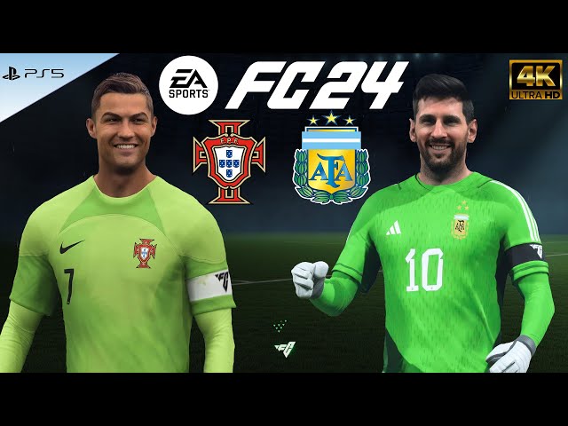 MESSI and RONALDO - GOALKEEPERS, Argentina vs Portugal, FC 24, ps5, 4k