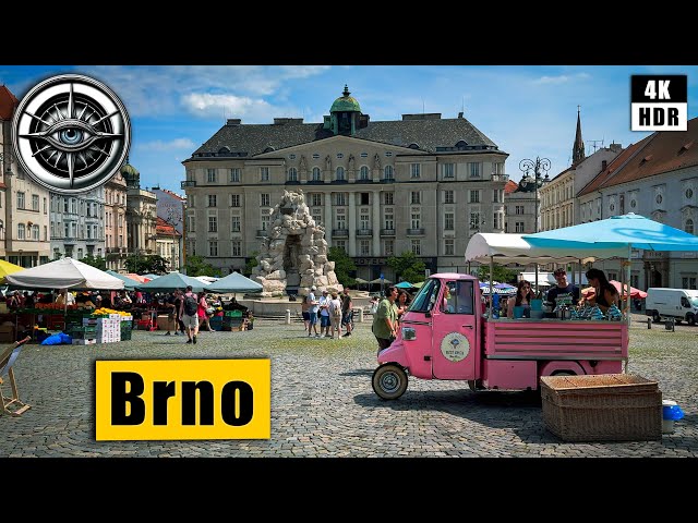 Walking Tour 4K of Brno - The capital of Moravia 🇨🇿 Czech Republic  HDR ASMR