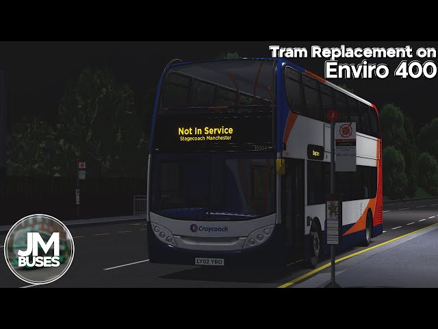 (Manchester Pack) Thrash down nighttime streets | Tram Replacement on 19265 | Croydon 1.3