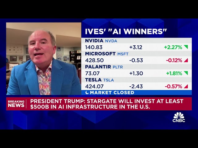 U.S. AI infrastructure project is 'bullish for software', says Wedbush's Dan Ives