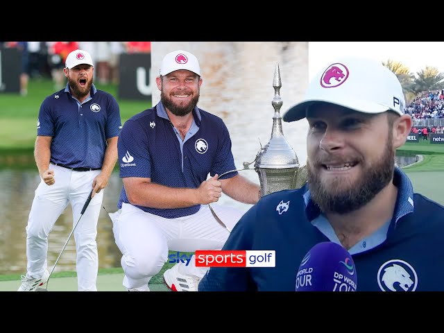 "A dream come true." | Tyrrell Hatton reacts to a dramatic finale as he wins Dubai Desert Classic