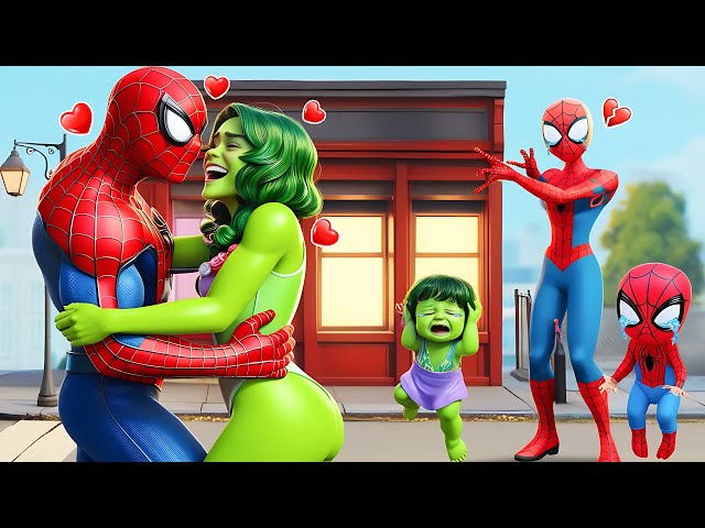 She-Hulk x Spider-Girl: Good vs Bad Love Story in Granny’s House | Funny Horror Animation