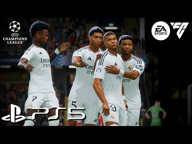 Brest vs. Real Madrid Ft. Mbappe, Vini jr, | UEFA Champions League | PS5™ [4K60]