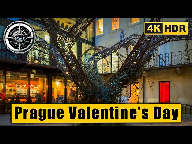 Romantic Prague: Valentine’s Day Stroll Through Historic Streets 🇨🇿 Czech Republic 4k HDR ASMR