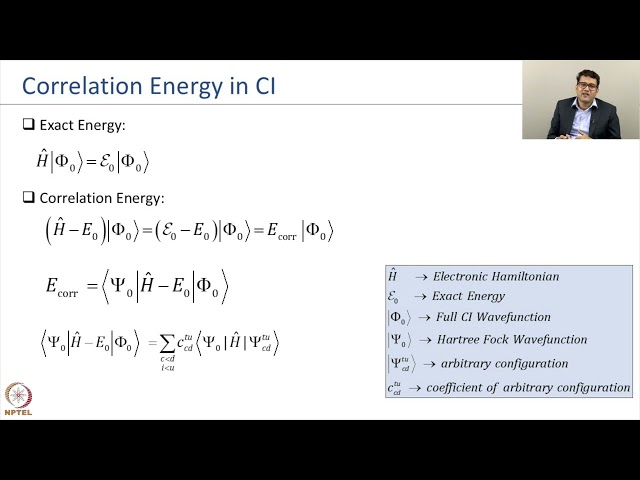 Week 4: Lecture 20: Configuration Interaction