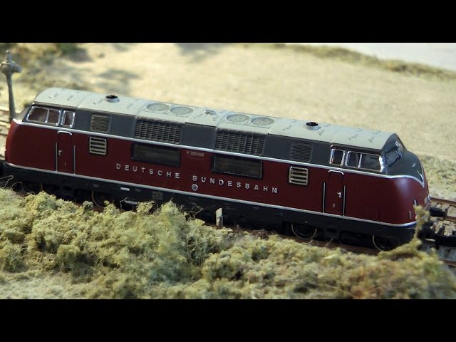 N Scale Model Railroad with German Trains