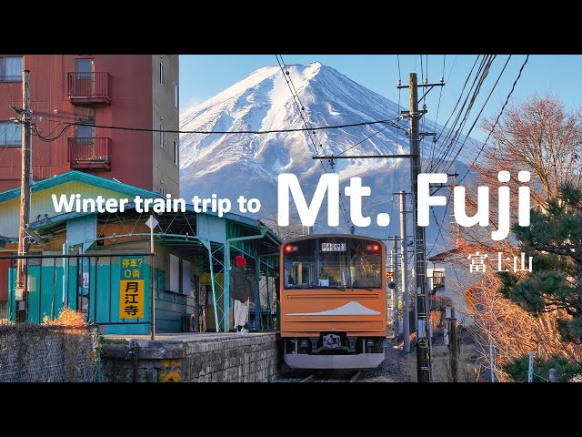 Day Trip to Mt. Fuji Area from Tokyo | Winter Train Trip | JAPAN TRAVEL VLOG