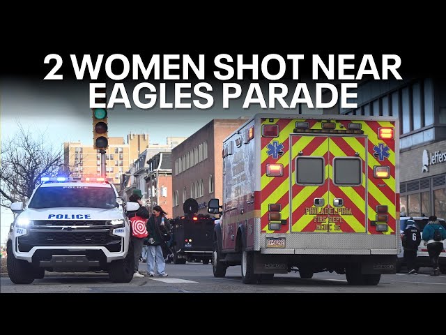 2 women shot near Eagles parade