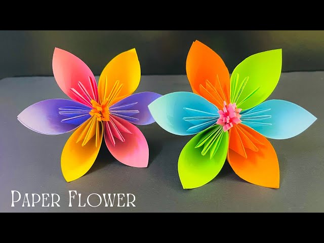 Very Ëasy Paper Flower 🌸 Making Video | KUSUDAMA | Őrigami paper flower | DIY FLOWER MAKING