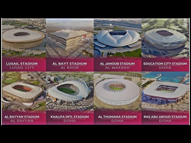 Stadiums of FIFA World Cup 2022 locations & Way by Doha Metro Qatar | #qatar