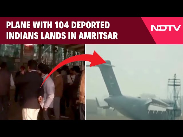 Indians Deported | US C-17 Military Plane Carrying 205 Deported Indians Lands In Amritsar