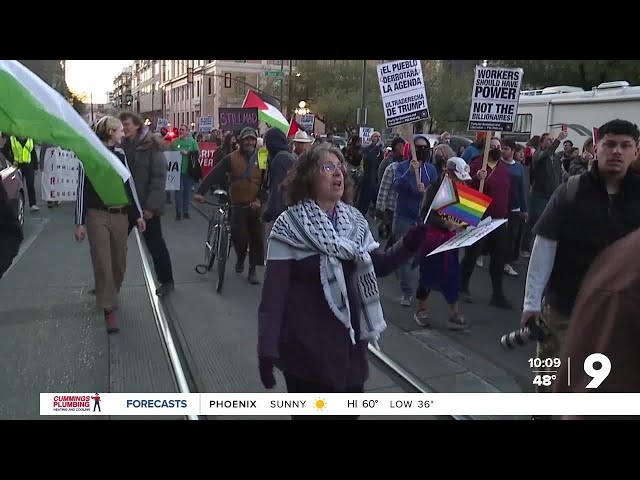 Party for Socialism and Liberation holds protest against Donald Trump’s inauguration