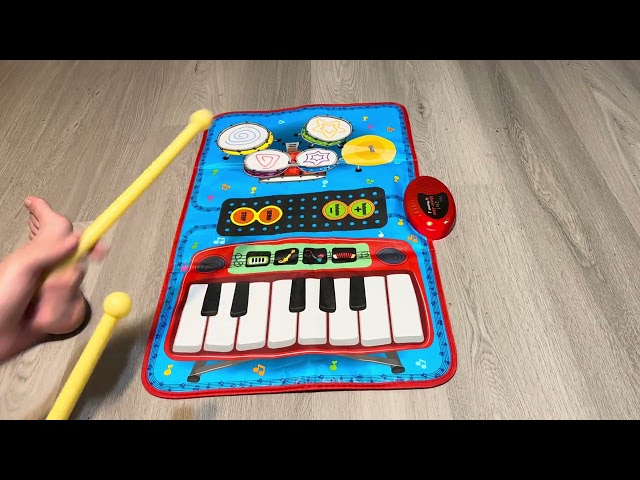 2-in-1 Musical Mat Toys, Piano Keyboard & Drum Set with 2 Drum Sticks Educational Review