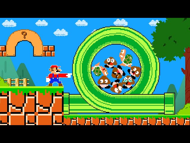 Super Mario Bros. If everything mario Touches turn to Circle | MAPIX Mario Run