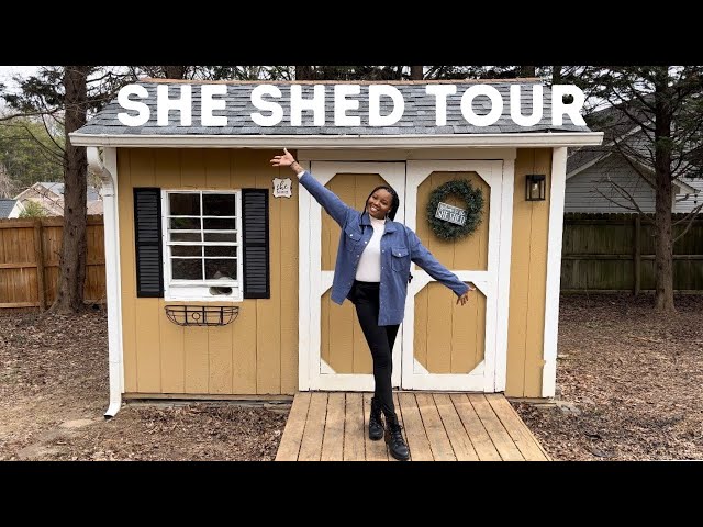 She Shed Tour | 10’ x 12’ Shed Conversion into Sewing Space