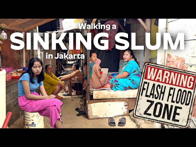 Exploring an Urban Slum in Jakarta Indonesia the Sinking City [4K HDR]