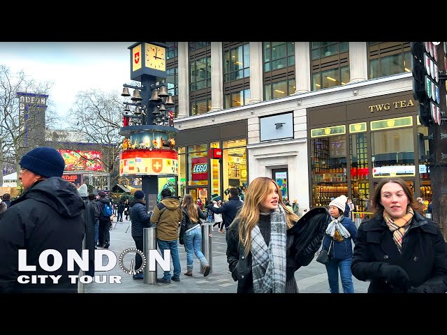 🇬🇧London Winter Walk - Central London Streets during Winter Time 2024 ❄A Cold day in London [4K HDR]