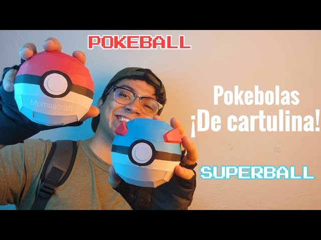 Cómo hacer una Pokebola y una Super ball con cartulina - Momuscraft