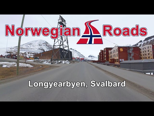 Driving in Longyearbyen, Svalbard - halfway to the North Pole | Norwegian Roads 4K UHD