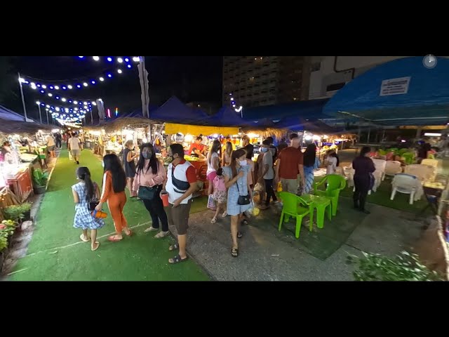 Street Food Miami Jomtien Market 360°  Virtual Walking in Pattaya 27.08.2022