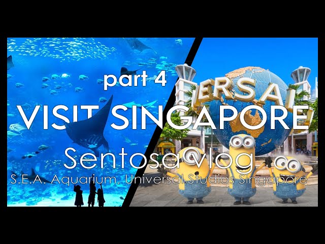 VISIT SINGAPORE VLOG Part 4 | Resorts World Sentosa, SEA Aquarium, Universal Studios Singapore 🇸🇬