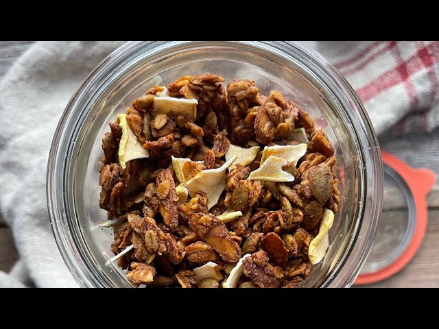 Homemade APPLE BUTTER GRANOLA!