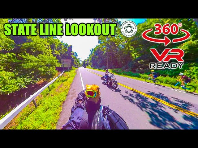 VR 360° NJ Bike Tour | State Line Lookout, Abandoned Old Rout 9W Biking Cycling