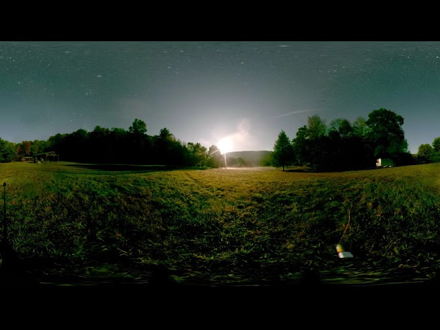 October evening timelapse with Full Moon - 360