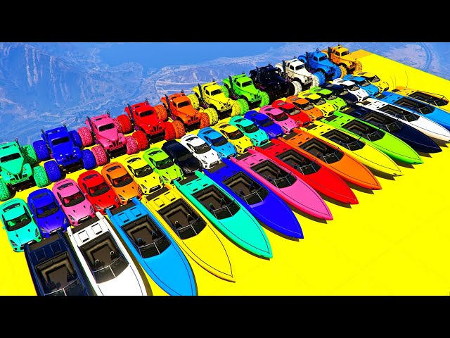 GTA V Mods Super Stunt Car Racing Challenge  By SPIDER-MAN With Amazing Super Cars Off Road Jeeps