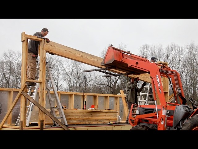 This Beam is INSANELY Heavy! DIY Solar Kiln Framing Begins