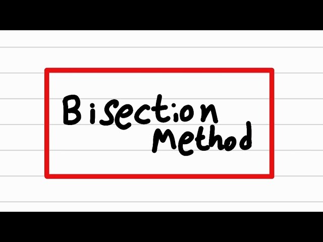 Bisection Method explaining in Sinhala