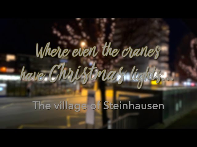 Steinhausen - Where even the cranes have Christmas lights