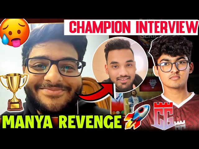 Manya Revenge CG Today😱BGIS Playing 4🔥SouL Champion Interview 🏆