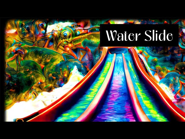 Slow Trippy Waterslide & Psychedelic Visuals