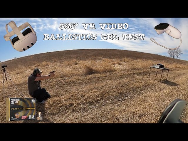 360 Video - Sig P365 380 + Federal Hydra-Shock Deep 99gr vs Ballistics Gel at 10 Yards